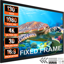 VEVOR Big 130" Diagonal 16:9 HD Projector Screen Home Theater Outdoor Use - $146.99
