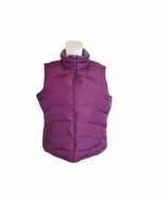 Lands&#39; End Women&#39;s Down Puffer Vest Packable Down Outdoor Vest Purple SZ XL - $28.04