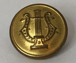 Early Vintage Buttons in Antique Lyre Harp  7/8&quot; Waterbury Co&#39; Inc Connetecut - £10.78 GBP
