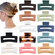 Hair Clip 12 Pcs Medium 3.5 Inch Square Claw Clips for Thick and Thin Ha... - £18.49 GBP