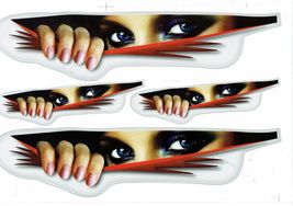 D474 Women Eye Fire Sticker Decal Racing Tuning Size 27x18 cm / 10x7 inch - $3.99