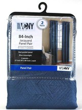 VCNY Home 27&quot; W X 84&quot; L Jacquard Blue Moonlight 2 Ct Polyester Rod Pocket Panel - $24.99