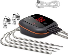 Inkbird Grill Thermometer, Bluetooth Smoker Thermometer,, And 1 Oven Probe. - £51.92 GBP