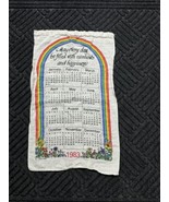 All Pure Linen Calendar Tea Towel 1983 May Everyday be Filled with RAINBOWS - £7.50 GBP