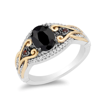 Disney Villains Evil Queen Oval Engagement Ring, 1.5 Oval Cut Black Diamond Ring - £95.91 GBP