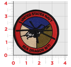 NAVY SEA DRAGON WTI CH-53 EMBROIDERED PATCH HOOK &amp; LOOP - £31.44 GBP