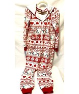 Adult Christmas Sleepwear One Piece Pajama Large 20 In Armpit 53 In Long... - £17.30 GBP