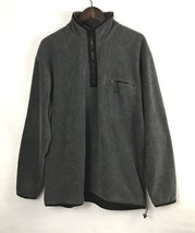 Marino Bay Mens Jacket Size Medium Fleece 3/4 Zip Gray Soft Long Sleeve  - £23.14 GBP