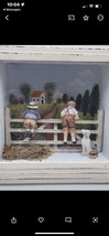 Vintage Dennis East International Inc. Shadow box boys fence farmhouse. Nursery. - £27.65 GBP