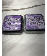 Tim Holtz NIP Wilted Violet Distress Ink &amp; Distress Oxide Ink Set 3x3 2 Pcs - €12,95 EUR