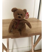 Ty Beanie Babies Curly The Bear Plush retired Birthday 4/12/96 - $6.90