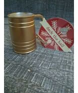 Golden Beer Mug Stein Ice Cubes Beer Marshmallow Hot Coco Christmas Orna... - €33,87 EUR