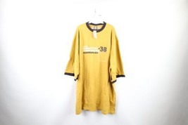 NOS Vtg 90s Marithe Francois Girbaud Mens 5XL Baggy Fit Spell Out T-Shirt Yellow - £70.07 GBP