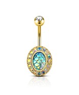 Mermaid Belly Button Ring - Nautical Blue 14 Gauge - $11.99