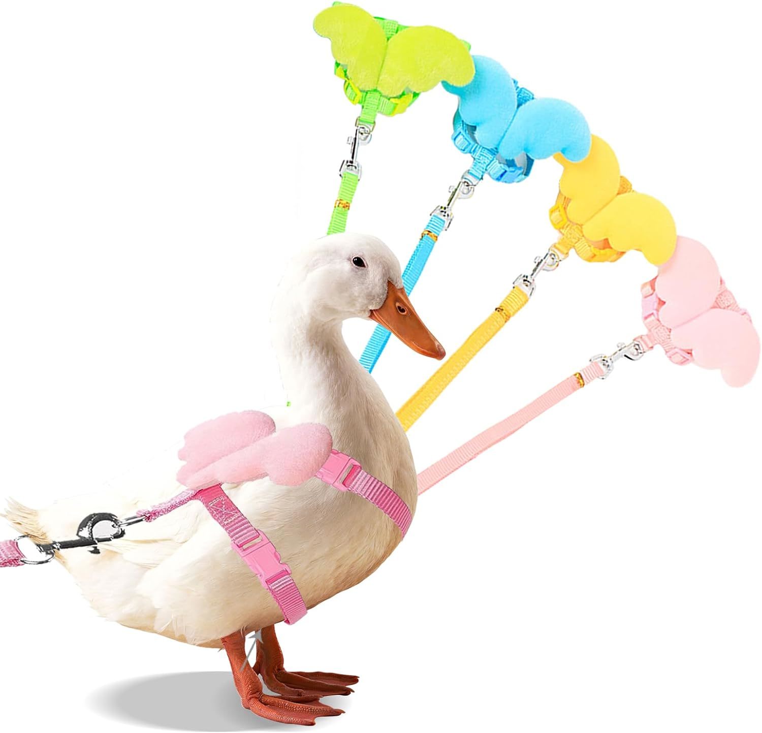 Primary image for 4 Pcs Pet Cole Duck Outside Walking Harness Leash Funny Duck Accessories Adjusta
