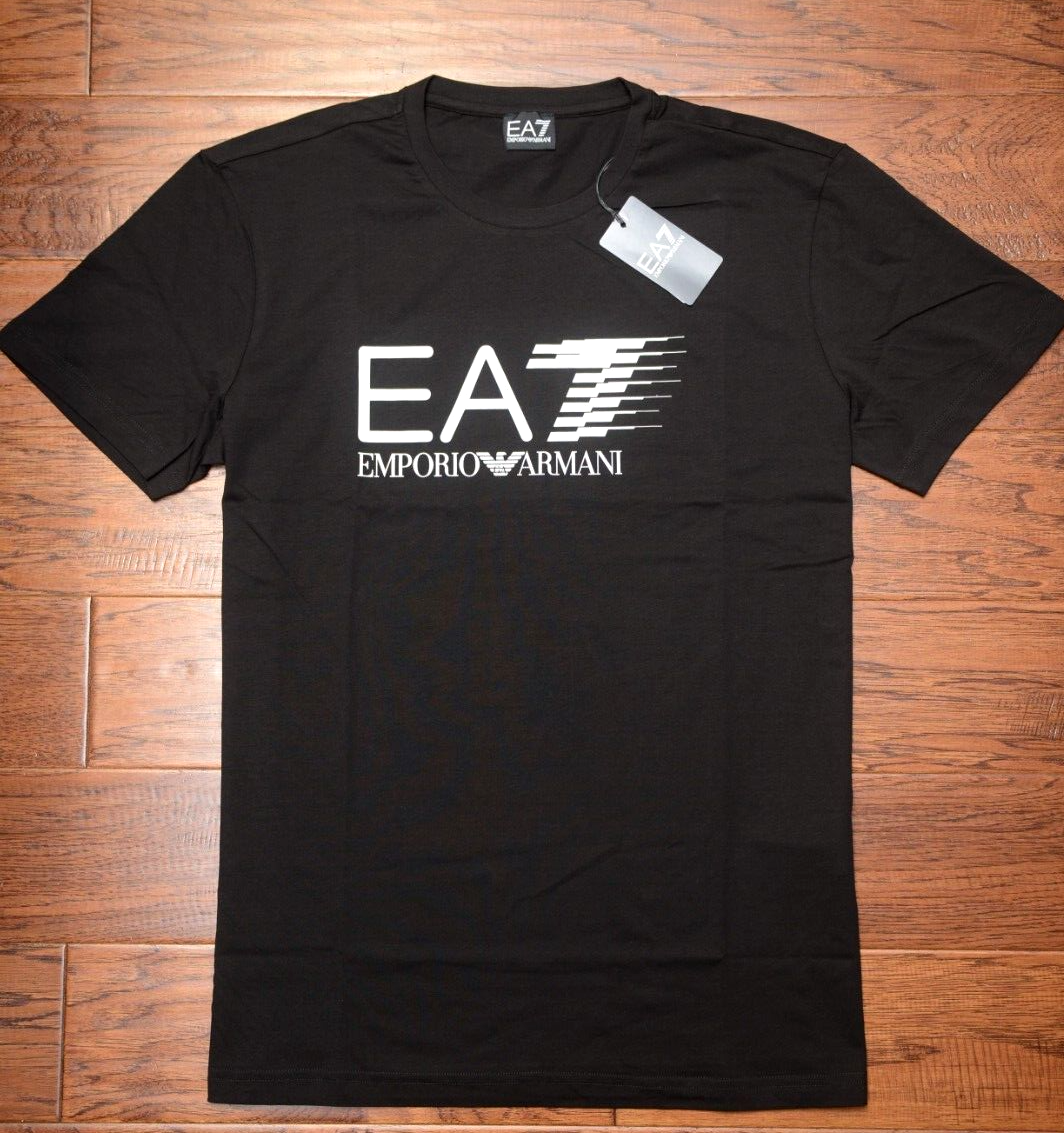 Primary image for Emporio Armani EA7 Men's Signature Crew Neck Black Cotton Tee T-Shirt 2XL