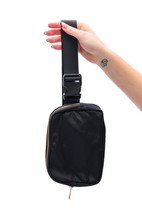 Everywhere I Go Crossbody Belt Bag in Black - $25.28