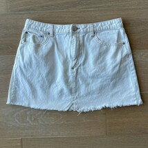 Urban Outfitters BDG Distressed Beige Denim Mini Skirt Large - $19.99