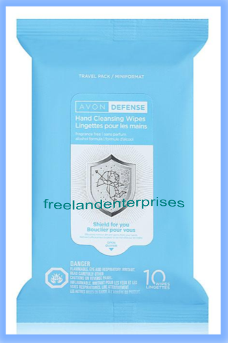Hand Avon Defense Hand Cleansing Wipes Fragrance Free 10 Wipes Each *TRA... - $7.42