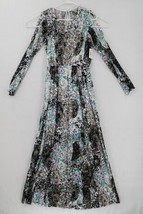 Belle Sky Pauline Lace Overlay Maxi Dress SZ S Floral Cold Shoulder Keyh... - $14.99