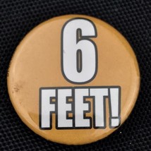 6 Feet! Social Distancing Awareness Pin Button Pinback - £8.23 GBP