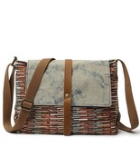 Fashion Canvas Designer Messenger Bags Youth Canvas Leather Crossbody Bag - £70.08 GBP
