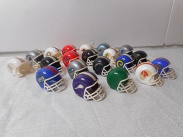 NFL Miniature Gumball Machine Football Helmet 20 Helmets Plastic Loose Variety - £19.41 GBP