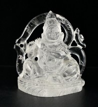 Spiritual Natural Rock Crystal Quartz Lord Krishna 3965 Cts Gemstone Statue - £766.43 GBP