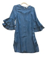 Beach Lunch Lounge Soft Lyocell Boho Shift Dress Bell Sleeves Bohemian D... - $17.82 CAD