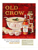 1963 Old Crow Kentucky Straight Bourbon Whiskey Christmas Holiday Color ... - £7.74 GBP