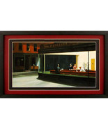 Night Hawks by Edward Hopper Diner Scene Custom Framed Finest Quality Pr... - £106.98 GBP