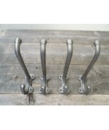 4 LARGE HARNESS HOOKS RACK COAT HAT WALL CAST IRON BARN HEAVY DUTY 7 1/2... - $26.99