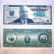 25 McCAIN DOLLAR BILLS play money joke REPUBICAN bill fake joking gag it... - $0.94