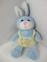 Dandee My First Easter Bunny rabbit Plush blue yellow overalls 2013 - $5.93