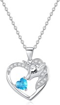 Unicorns Gifts for Girls Necklaces 18K White Gold Plated Unicorn Necklace for Te - $37.39