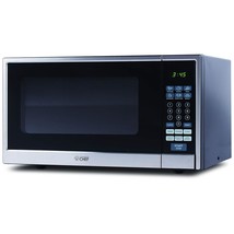 Countertop Microwave, 1.1 Cubic Feet, Black With Stainless Steel Trim - £145.01 GBP