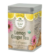 Lemon Ginger Tea - Usda Certified Organic Herbal Blend For Digestion Support - £20.02 GBP