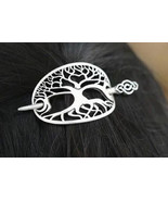 Tree of life silver braid hair stick - €11,09 EUR
