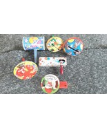 VTG 6 Pc US Metal Toy Noise Maker Circus Party Ratchet Tin Litho Sound C... - $19.99
