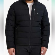 Nautica Mens Quilted Black Puffer Jacket Small  Resistant Active Stretch - £59.16 GBP