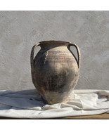 Large Antique Terracotta Vase, Rustic Turkish Pottery, Primitive Jug, Ag... - £258.17 GBP