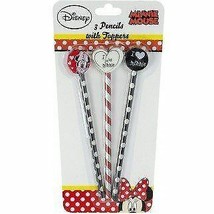 DISNEY MINNIE MOUSE | Pencils with Toppers (Pack of 3) - $5.33