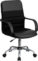 Flash Furniture Mid-Back Black LeatherSoft and Mesh Swivel Task Office Chair - £100.06 GBP