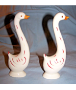 2 Vintage Japan-Made Long-Necked White Bird Figurines-6 inches tall - $19.82 CAD