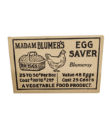 Madam Blumer&#39;s 1910&#39;s Egg Saver Lincoln Chemical Works, Chicago Empty En... - $14.92 CAD