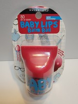 New Maybelline Baby Lips Tinted Lip Balm Ball #80 Bit Of Berry 0.16 OZ NIP RARE - £11.81 GBP