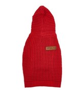 Vibrant Life Spoiled Pet Hooded Knit Sweater Size Large Red - $263.54 MXN