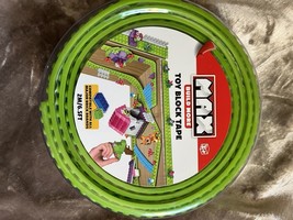 Zuru~Max Toy Block Tape 2 stud~2 M/ 6.5 Feet Lime Green Build More/Connect More - £9.99 GBP