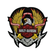 New Harley Davidson Eagle Patch - 12&quot; Motorcycle Jacket Back Embroidered... - £27.53 GBP