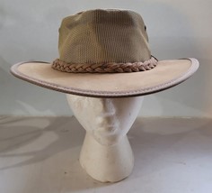 Mens L Barmah Foldaway Suede Cooler Sun Hat Made in USA - £22.52 GBP